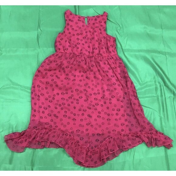 Girls Pink Cat Dress Size 12 - Picture 2 of 2
